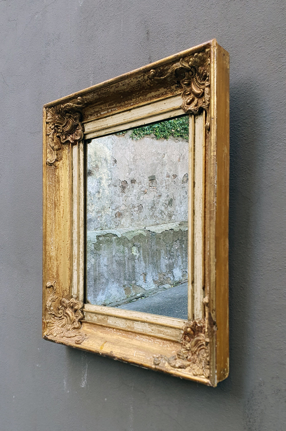 Specchio Antico al Mercurio con cornice Dorata | Metà '800