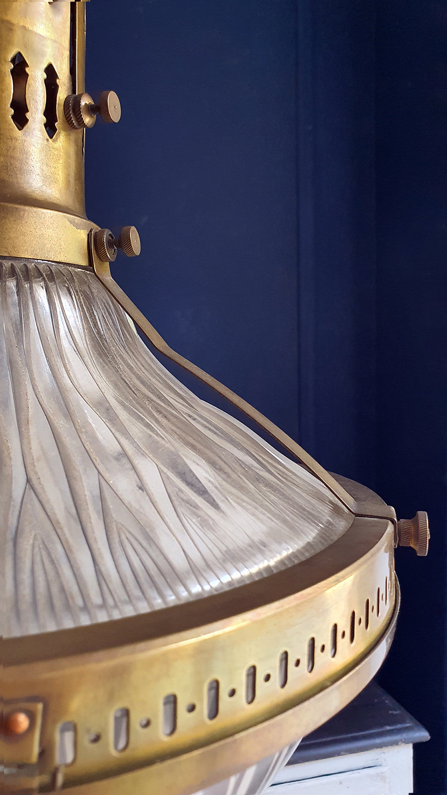 Lampada Art & Crafts da Soffitto in stile Holophane | Germania, anni'40