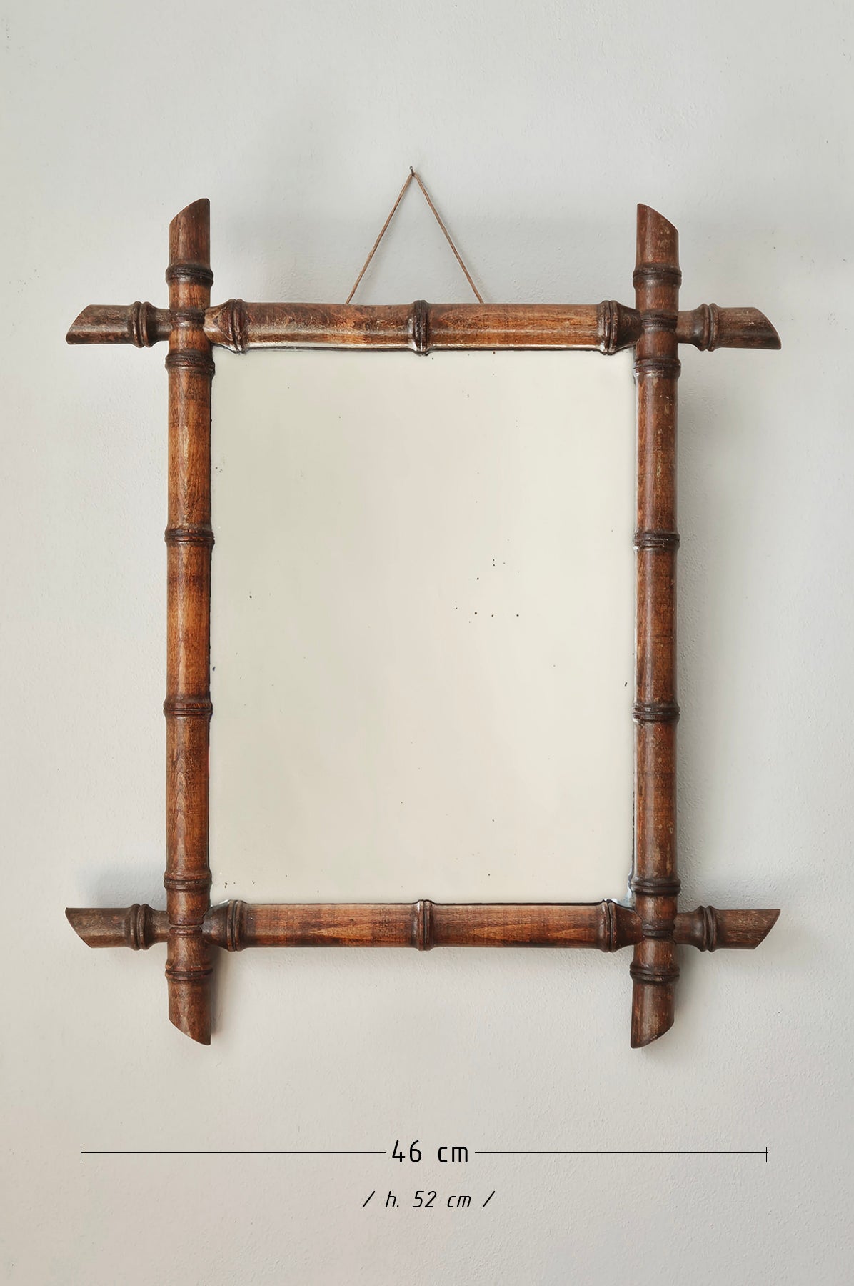 Specchio in Legno con effetto Bambù tipico dell'epoca | Francia, fine '800