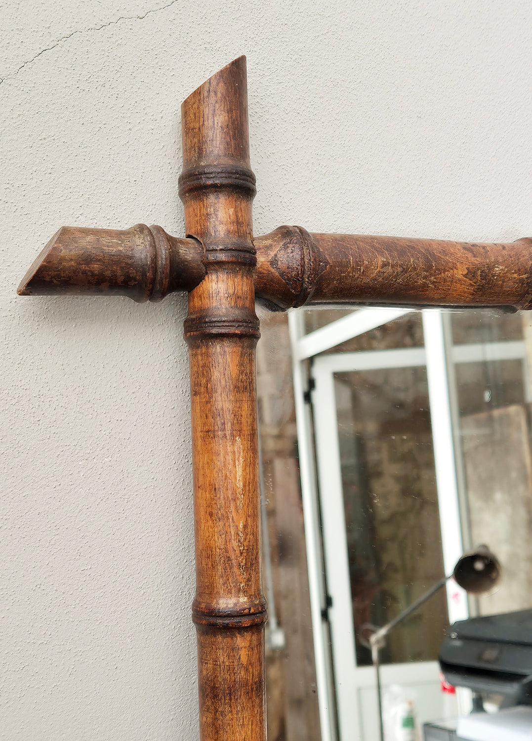 Specchio in Legno con effetto Bambù tipico dell'epoca | Francia, fine '800