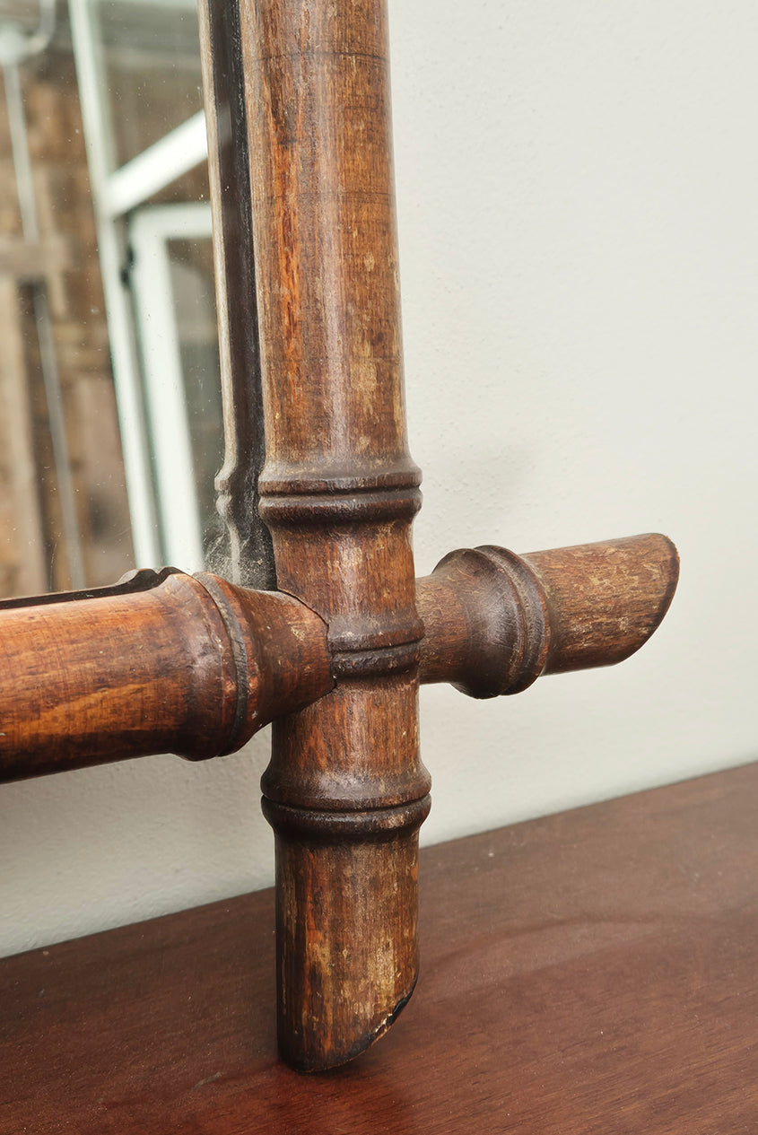 Specchio in Legno con effetto Bambù tipico dell'epoca | Francia, fine '800