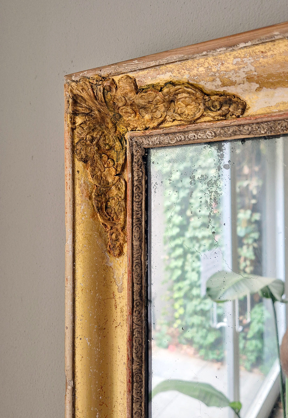 Specchio Antico al Mercurio con Cornice Dorata | fine '800