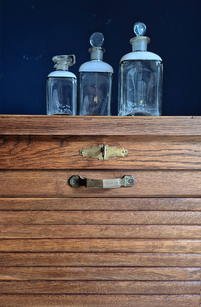 Schedario / Credenza a Doppia Serranda in legno | Primi '900