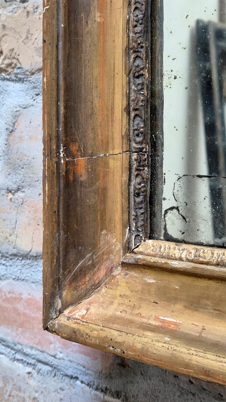 Specchio Antico al Mercurio con Cornice Dorata | '800