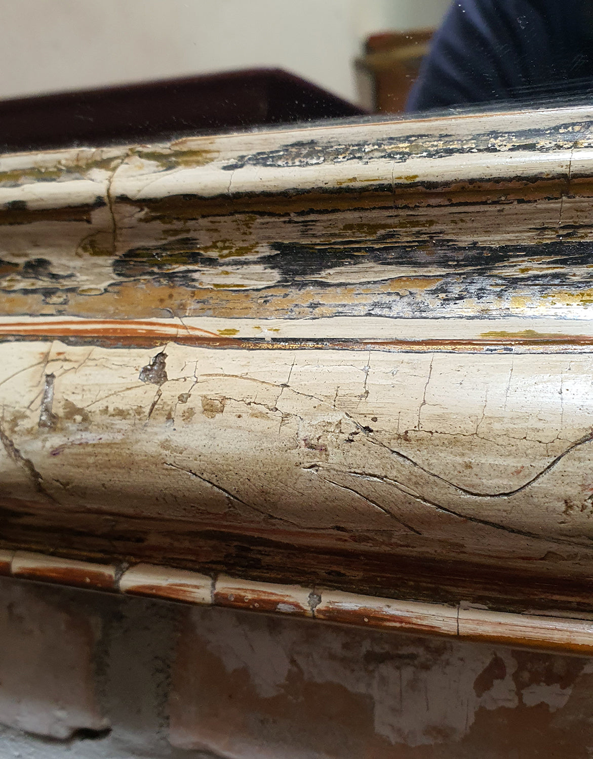 Specchio "Luigi Filippo" con Patina Naturale del Tempo | Francia, fine '800