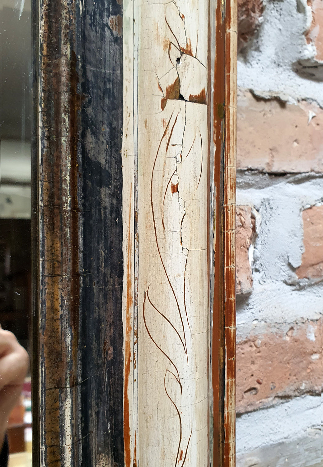 Specchio "Luigi Filippo" con Patina Naturale del Tempo | Francia, fine '800
