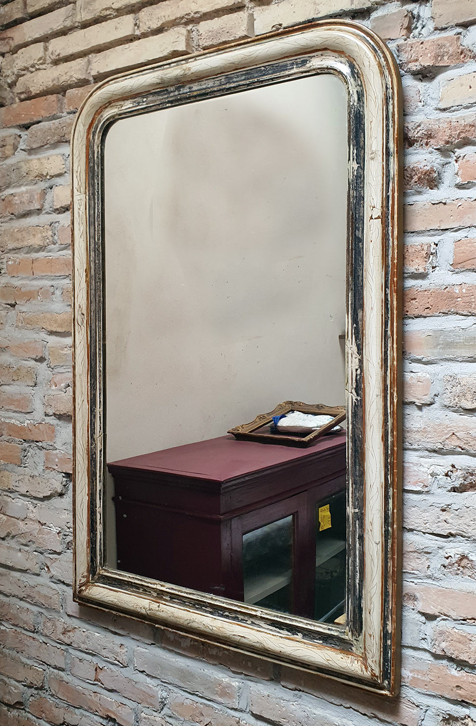 Specchio "Luigi Filippo" con Patina Naturale del Tempo | Francia, fine '800