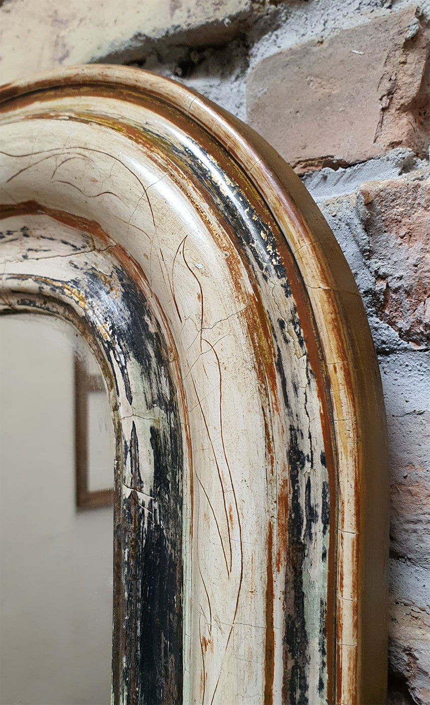 Specchio "Luigi Filippo" con Patina Naturale del Tempo | Francia, fine '800