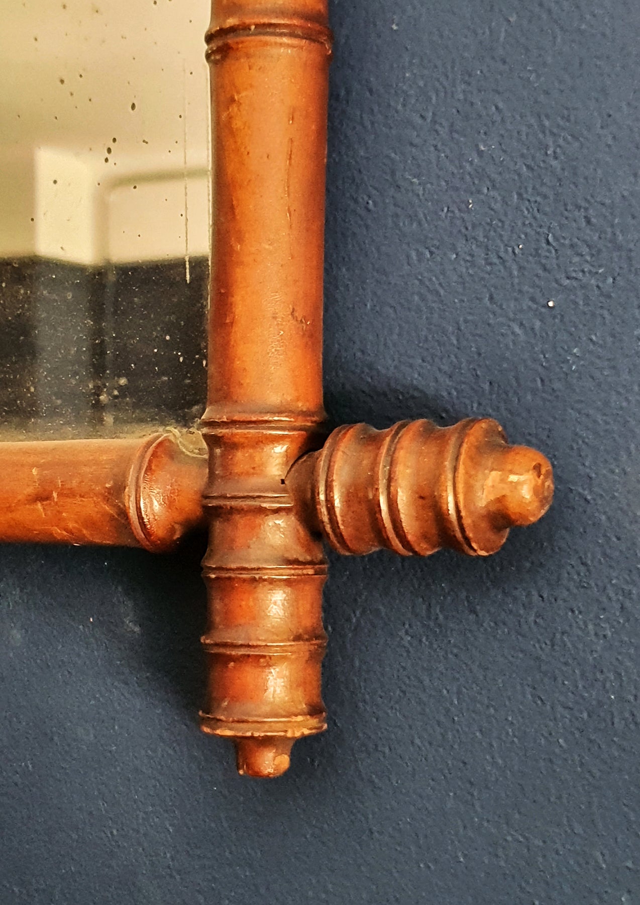 Specchio in Legno con effetto Bambù tipico dell'epoca | Francia, fine '800