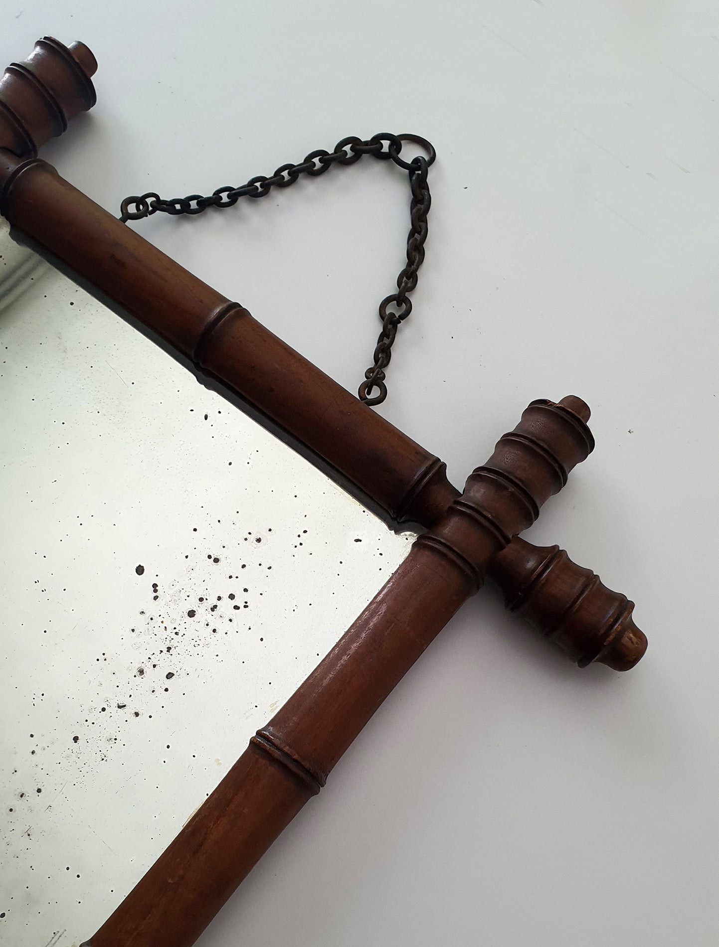 Specchio in Legno con effetto Bambù tipico dell'epoca | Francia, fine '800