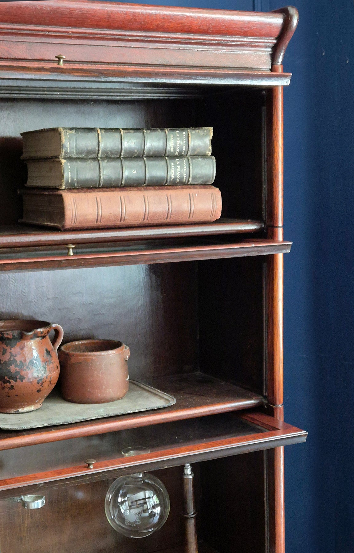 Vetrina / Libreria a 4 moduli in Rovere Tinto | Regno Unito, primi '900