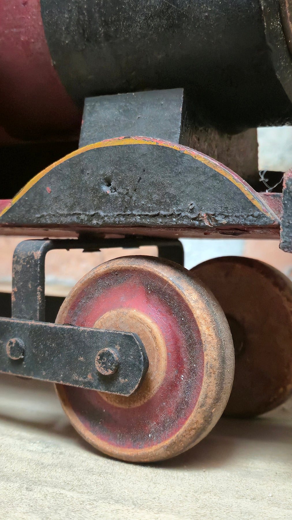 Trenino Giocattolo antico LMS Lines Bros Tri-ang anni ’30 in legno – 48 cm – Originale UK