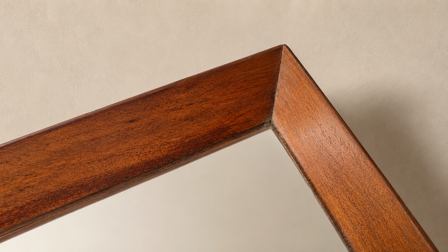 Specchio vintage nordico in teak, anni ’60/’70, acquistato in Inghilterra