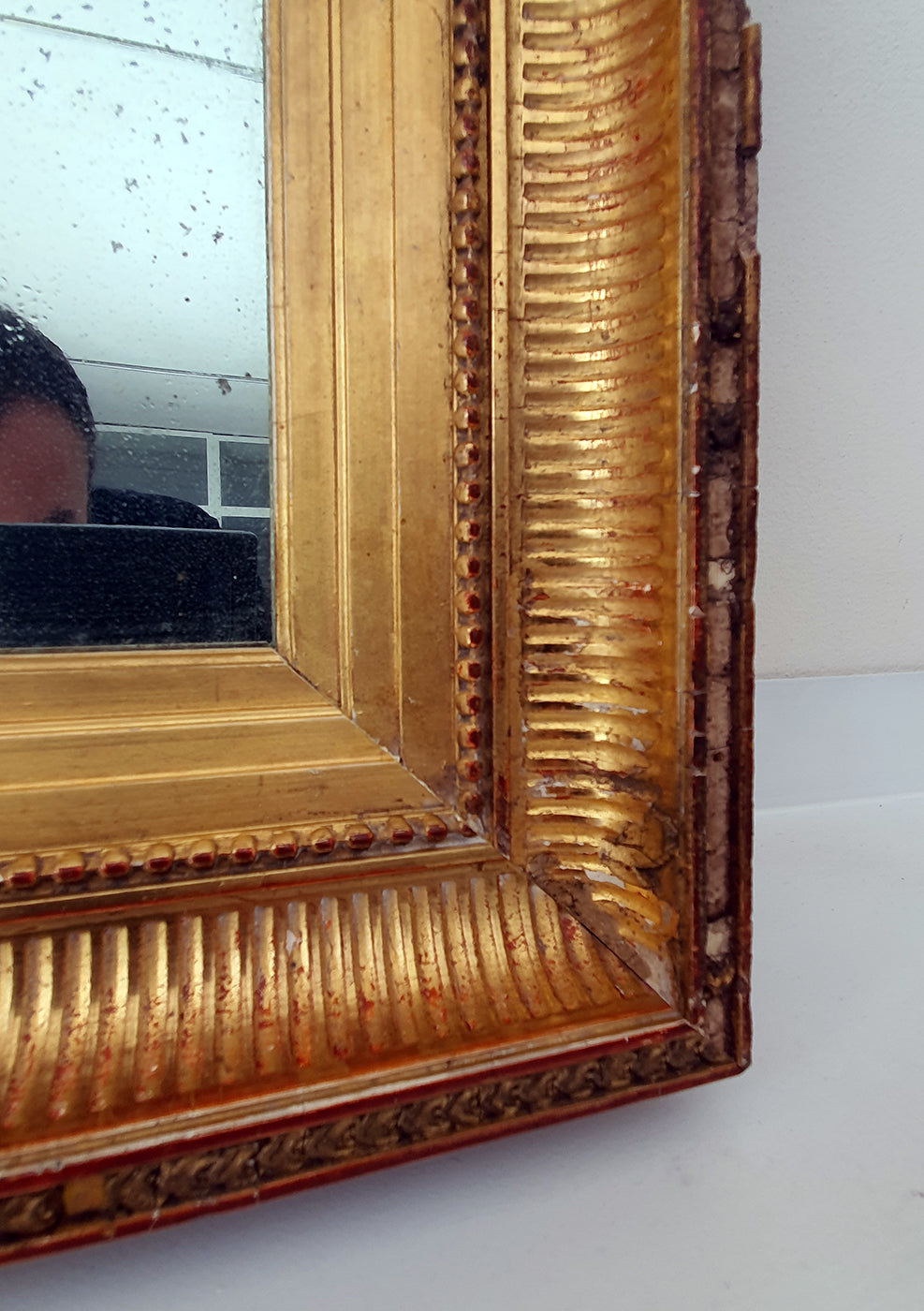 Specchio Antico a mercurio con cornice dorata | seconda metà '800