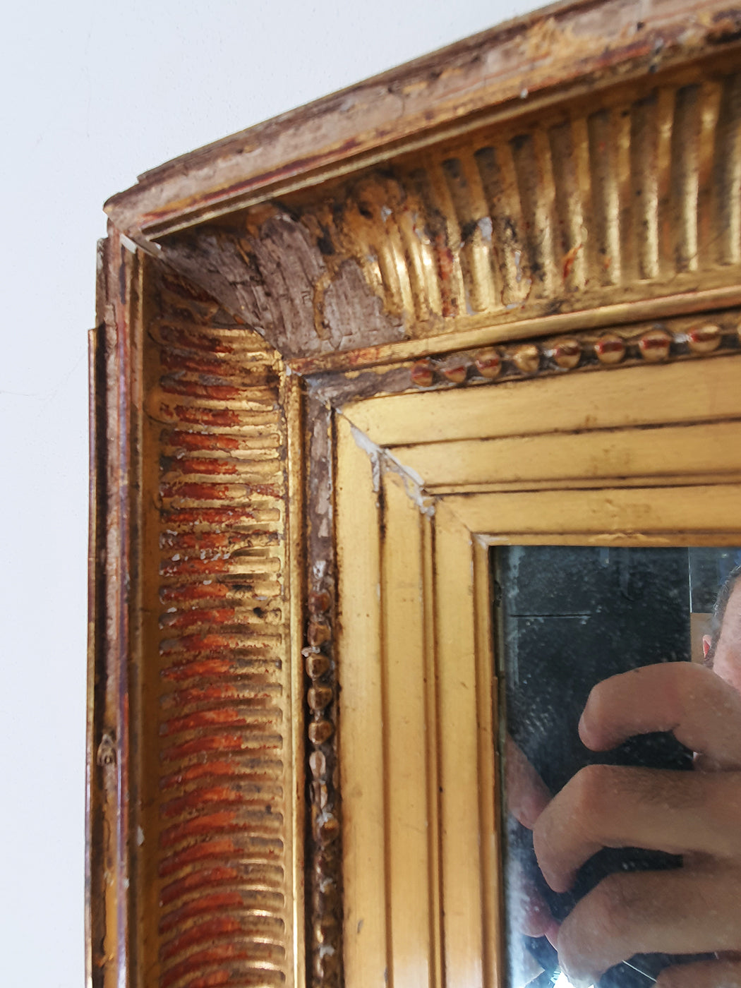 Specchio Antico a mercurio con cornice dorata | seconda metà '800