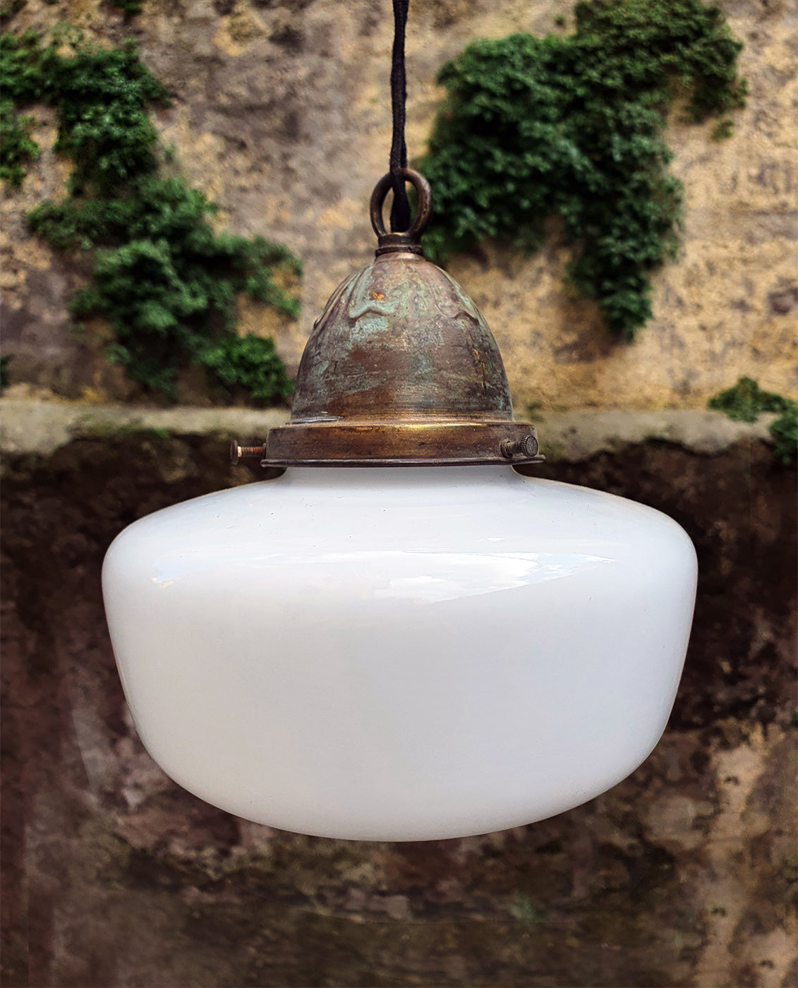 Lampada Opalina a sospensione | UK primi '900