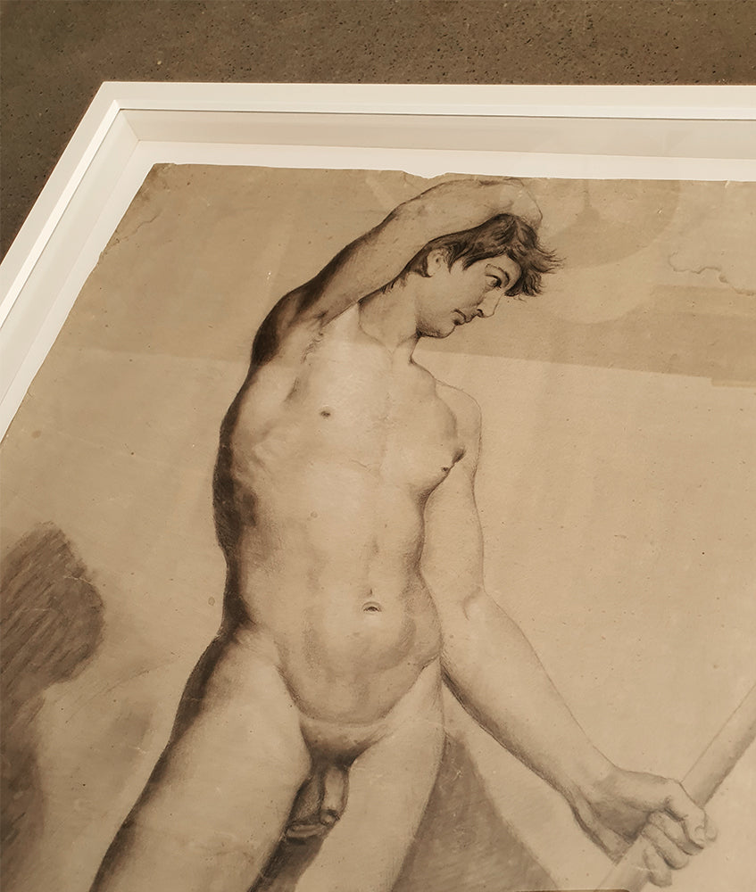 Disegno Accademico di Nudo Maschile | fine '800