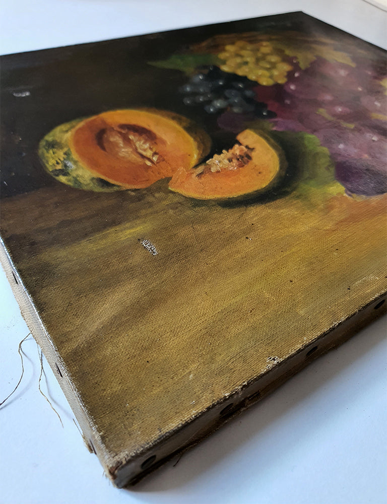 Natura Morta con Frutta | Dipinto Antico a olio, seconda metà '800