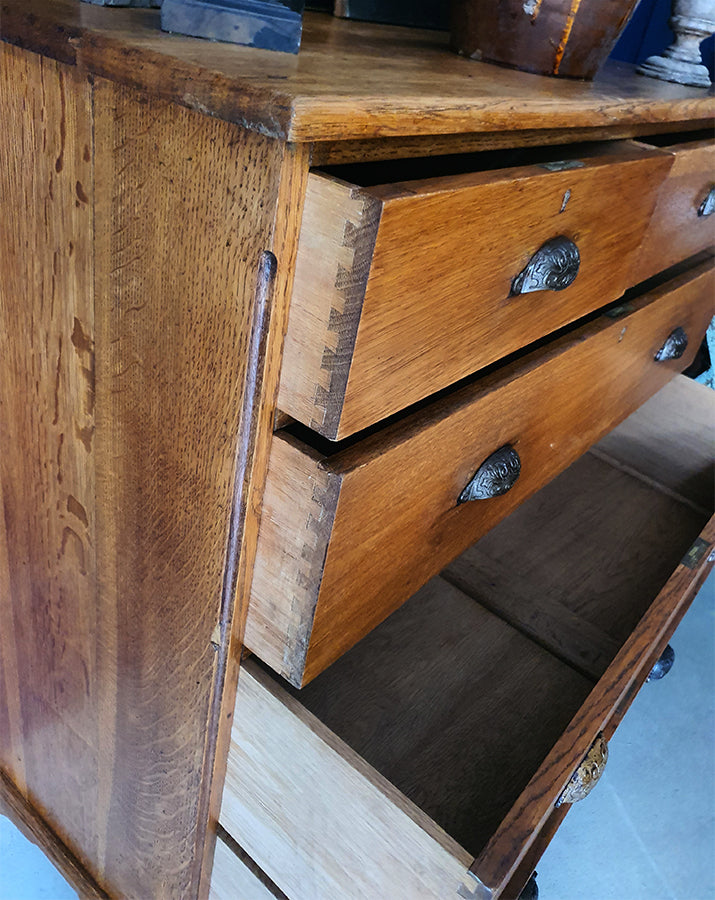 Cassettiera in legno di Rovere | Inghilterra, fine '800