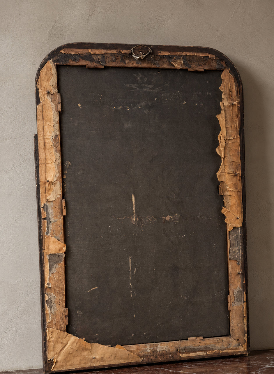 Specchio francese Louis Philippe in legno ebanizzato e dorato – XIX secolo