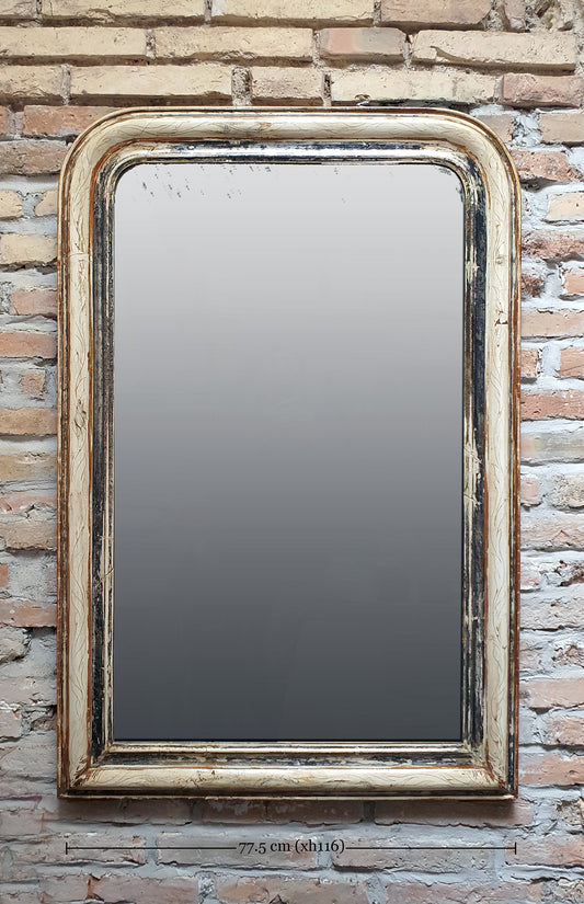 Specchio "Luigi Filippo" con Patina Naturale del Tempo | Francia, fine '800