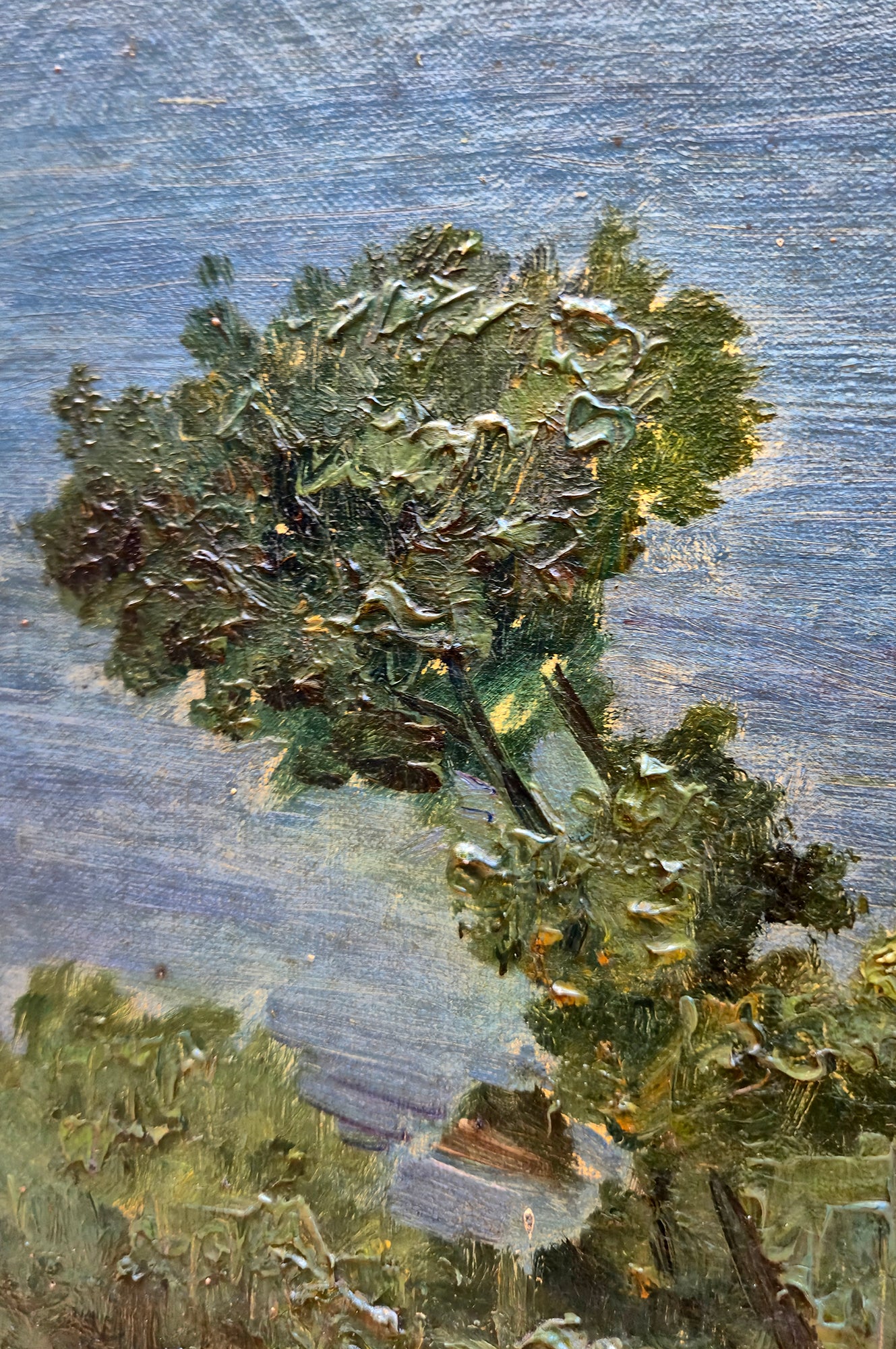 Dipinto Antico a Olio di paesaggio Costiera | Monte Carlo, 1896