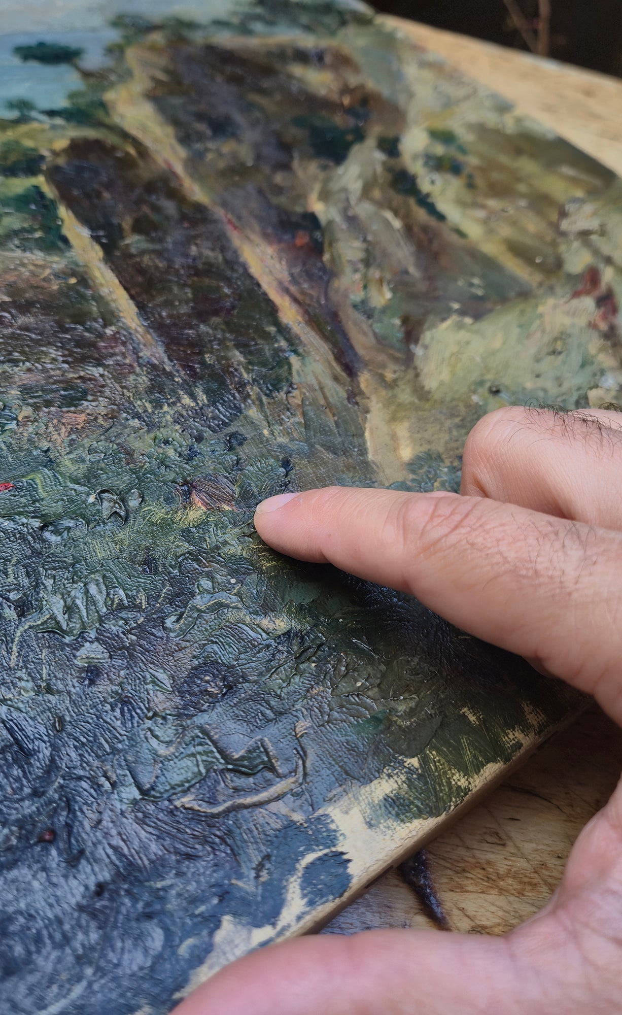 Dipinto Antico a Olio di paesaggio Costiera | Monte Carlo, 1896