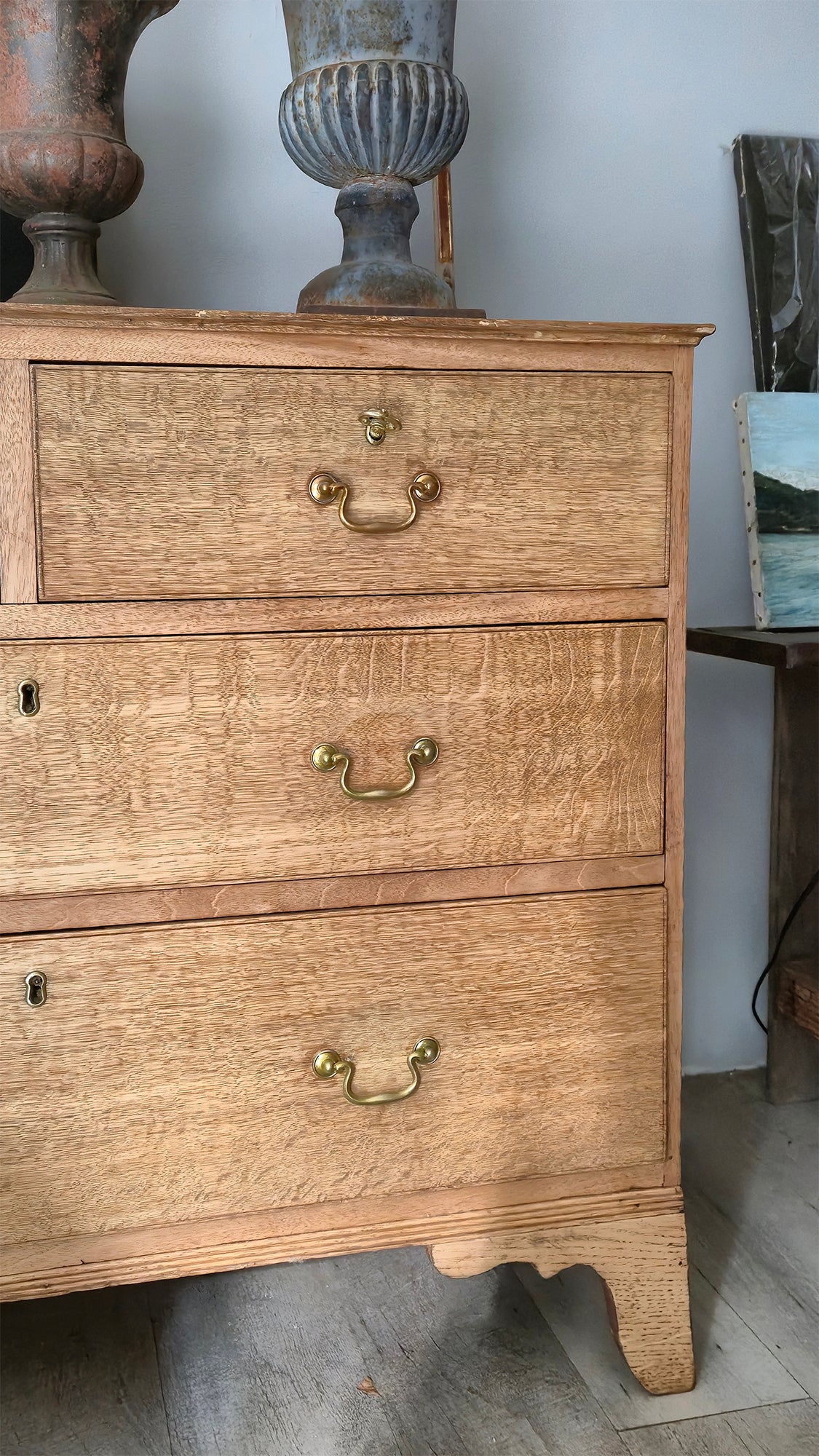 Cassettiera Antica in Rovere | Uk, metà '800