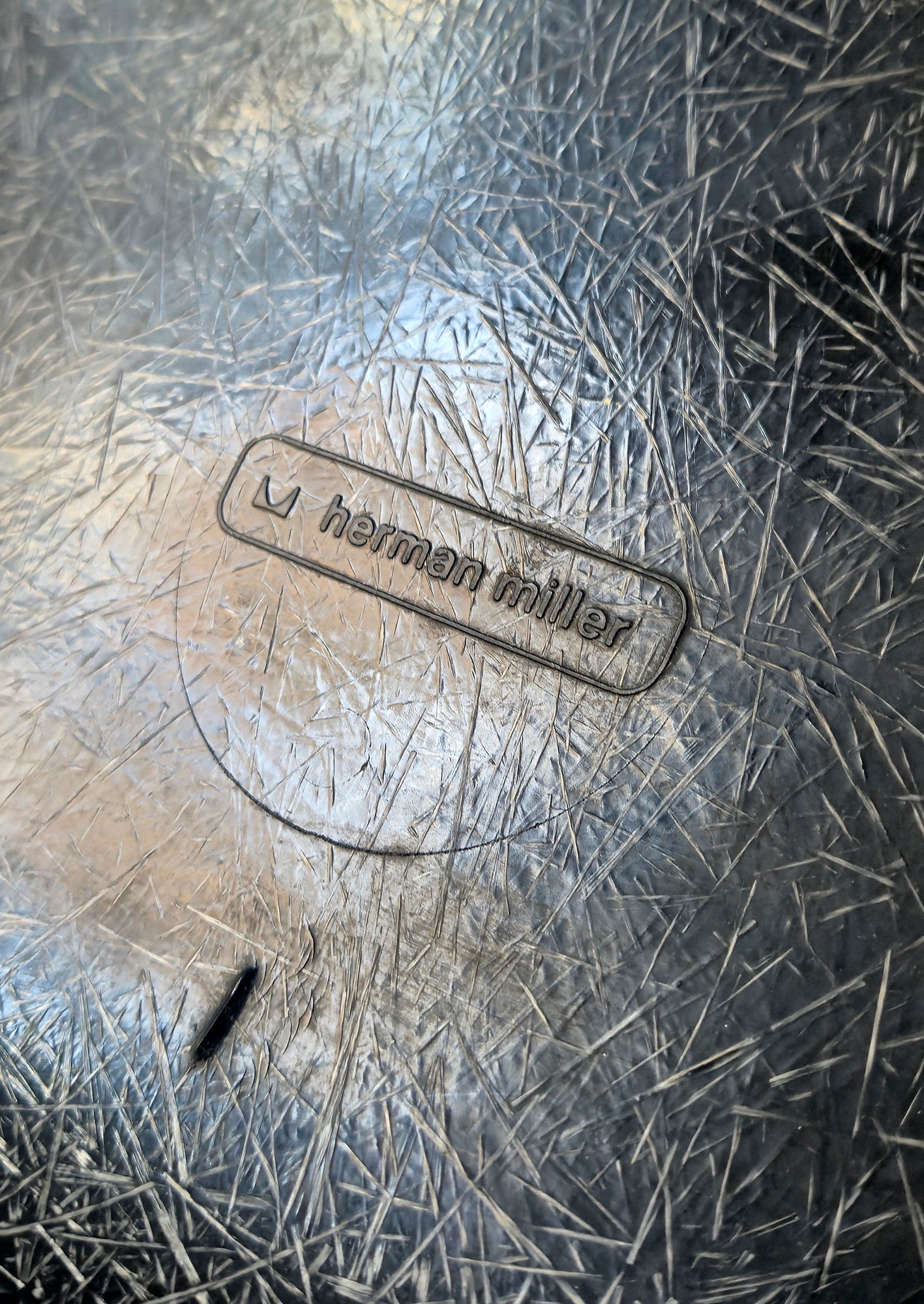 Seduta | Scocca originale Eames, Herman Miller in fibra di vetro nera | anni '70