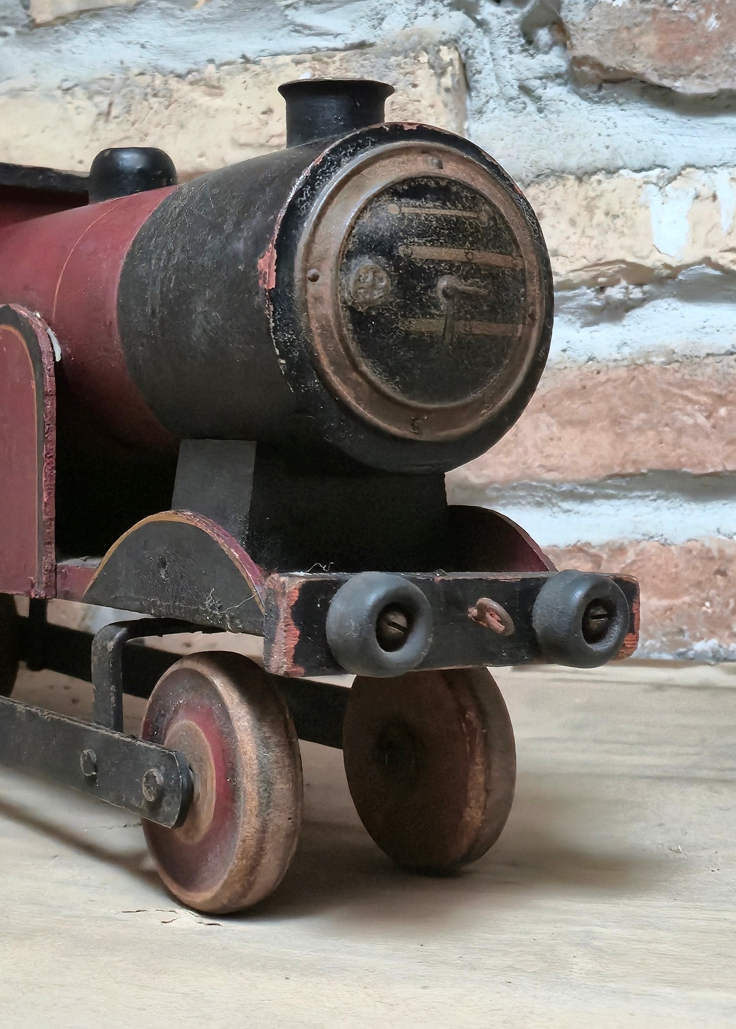 Trenino Giocattolo antico LMS Lines Bros Tri-ang anni ’30 in legno – 48 cm – Originale UK