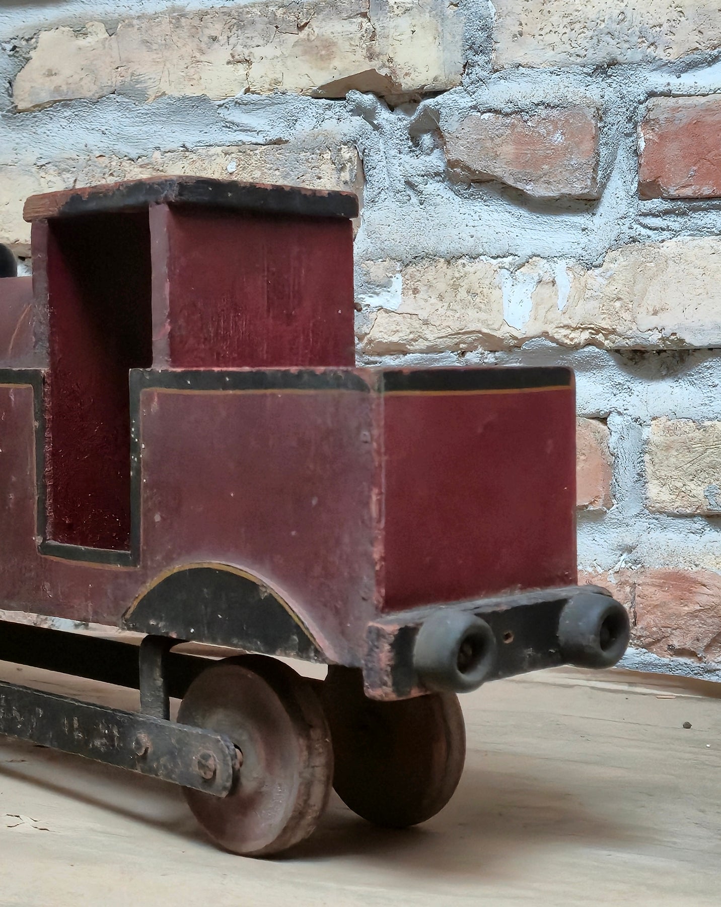 Trenino Giocattolo antico LMS Lines Bros Tri-ang anni ’30 in legno – 48 cm – Originale UK