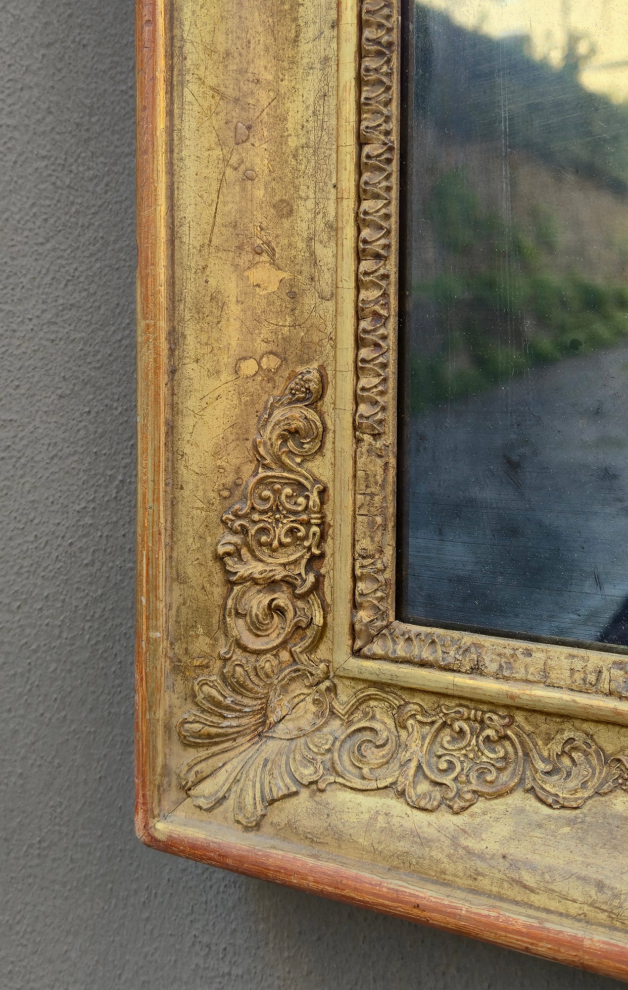 Specchio Antico con cornice dorata originale |  Francia, fine '800