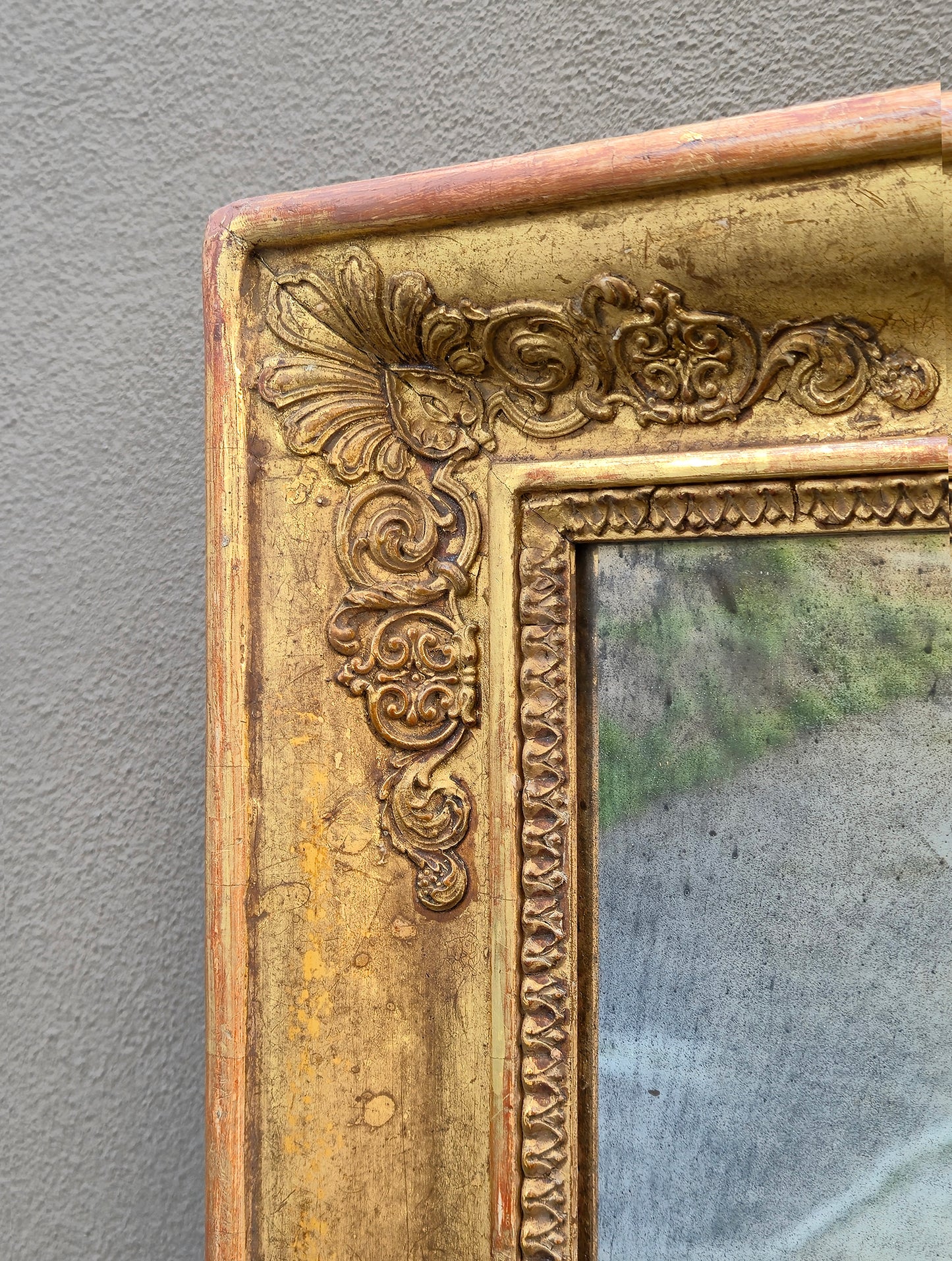 Specchio Antico con cornice dorata originale |  Francia, fine '800