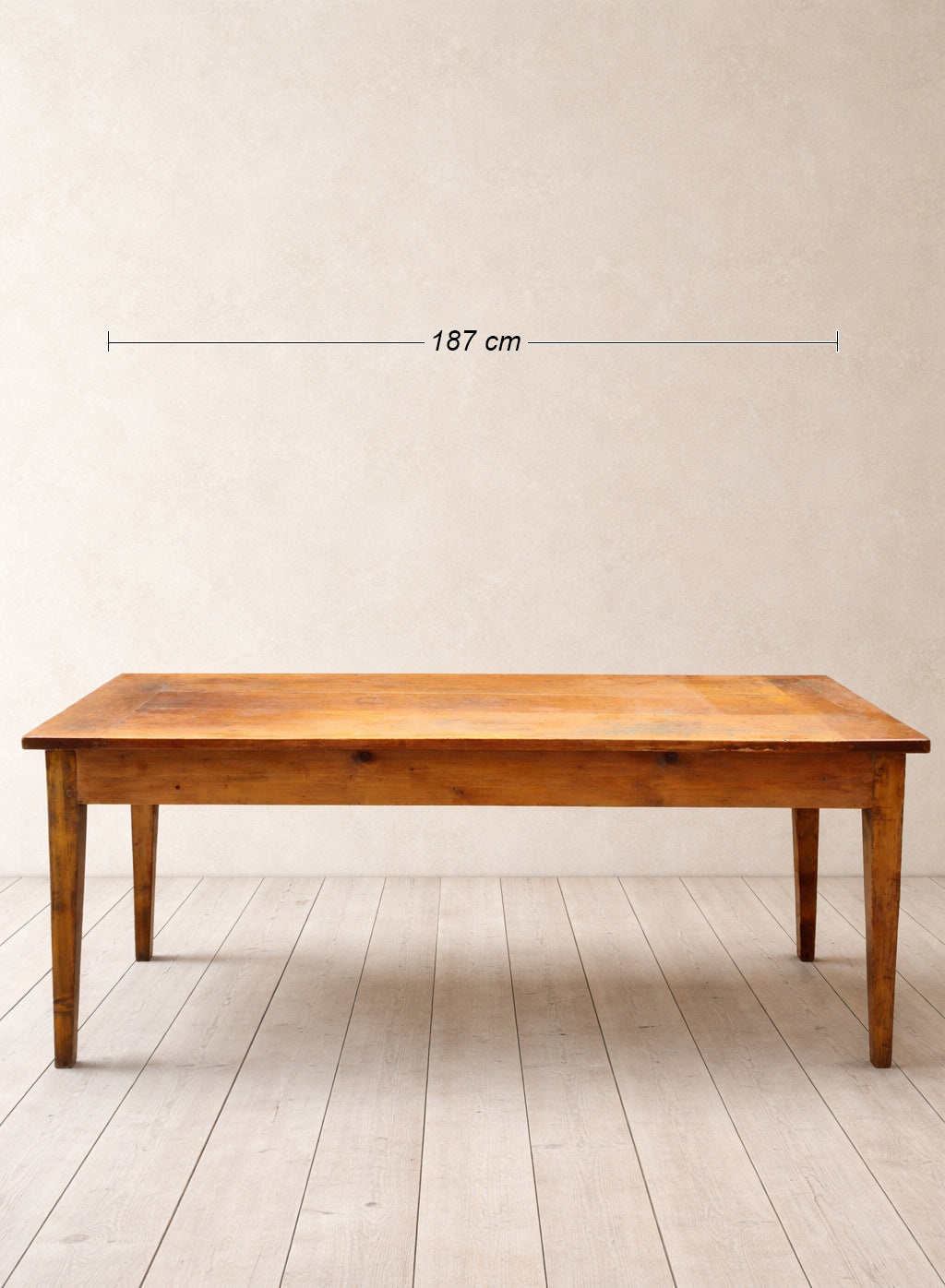 Tavolo Antico in Legno | TOP in Melo Massello - 187 cm - Raro