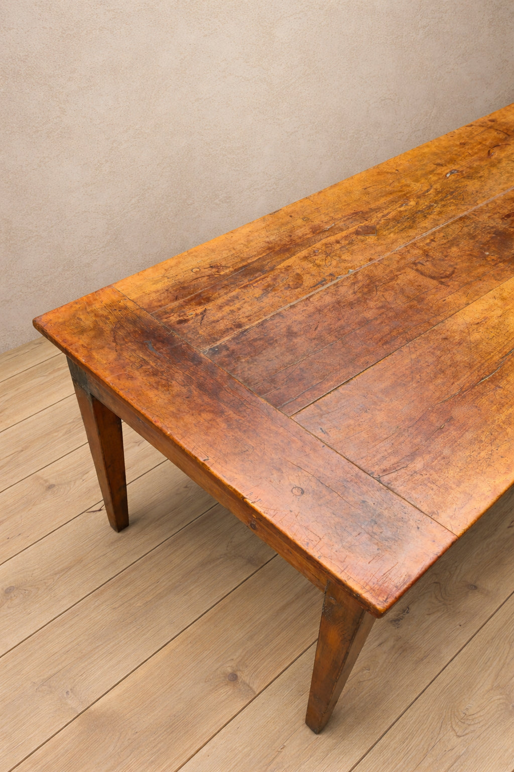 Tavolo Antico in Legno | TOP in Melo Massello - 187 cm - Raro