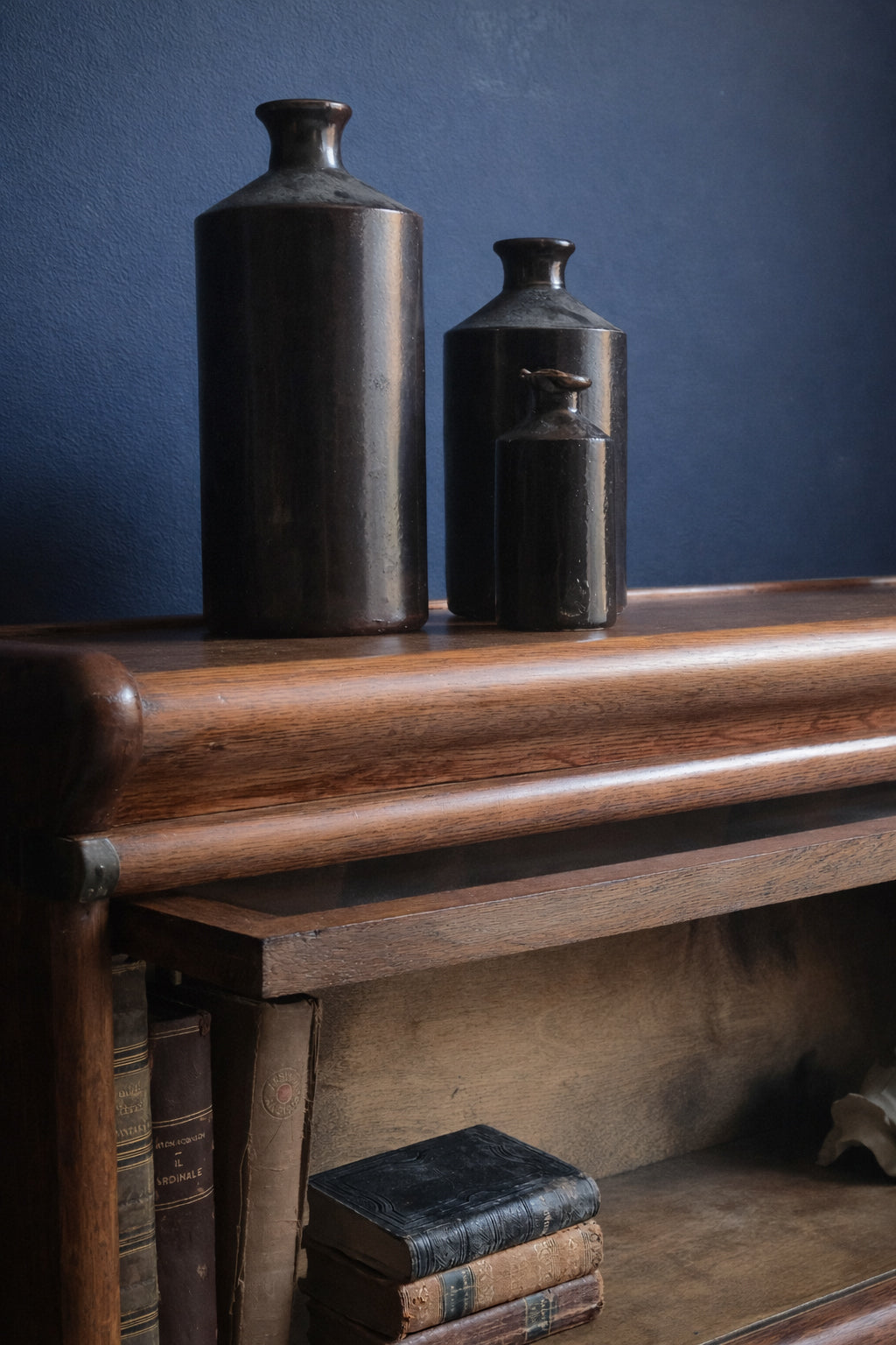 Libreria Modulare 'Globe Wernicke' Originale in Rovere con Ante a ribalta – Inghilterra 1920/40 Barrister Bookcase