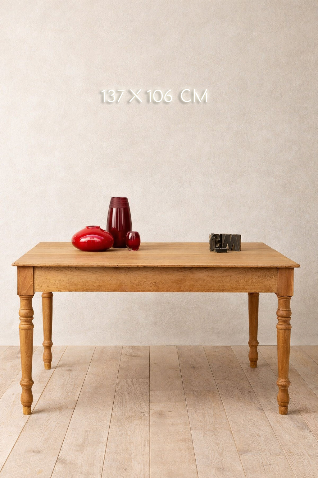 Tavolo inglese in rovere massello – fine XIX / inizi XX secolo