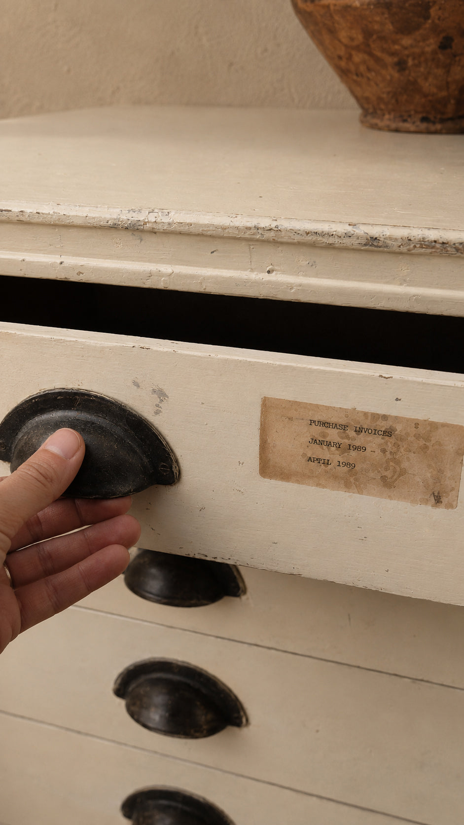 Cassettiera inglese da archivio con patina originale | UK, primi '900