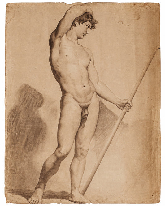 Disegno Accademico di Nudo Maschile | fine '800