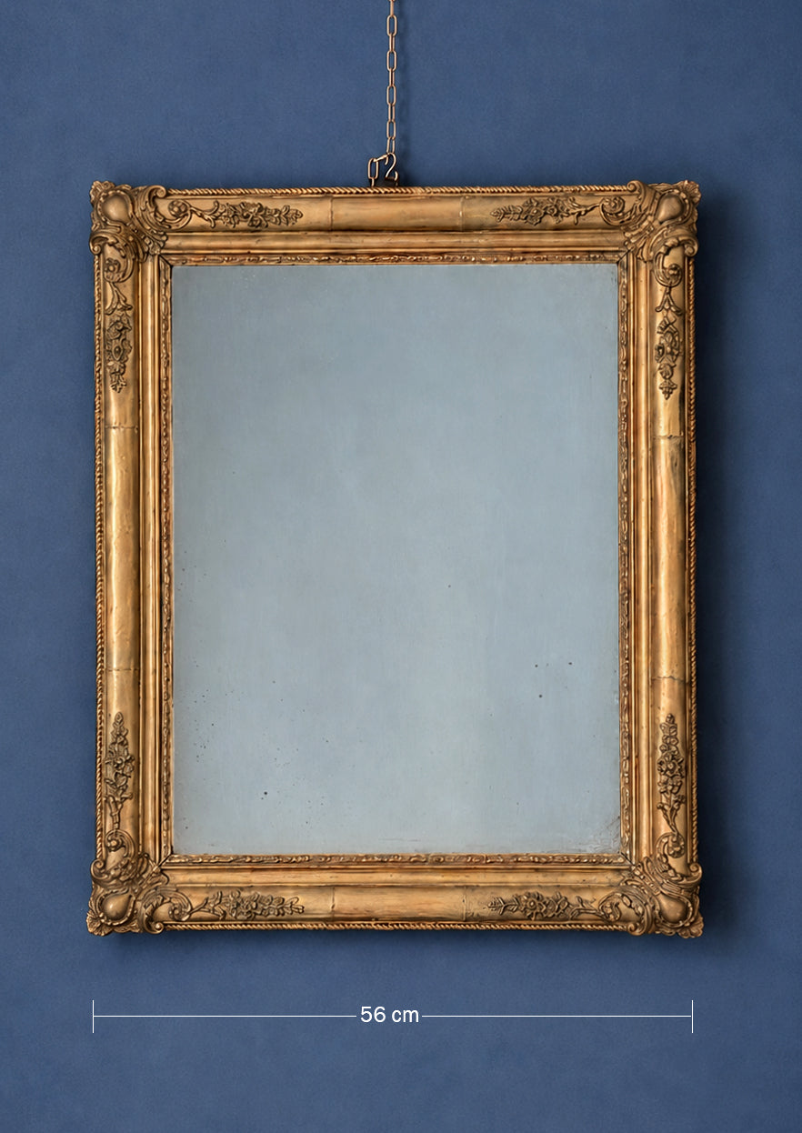 Specchio francese Napoleone III in legno e stucco dorato | XIX secolo
