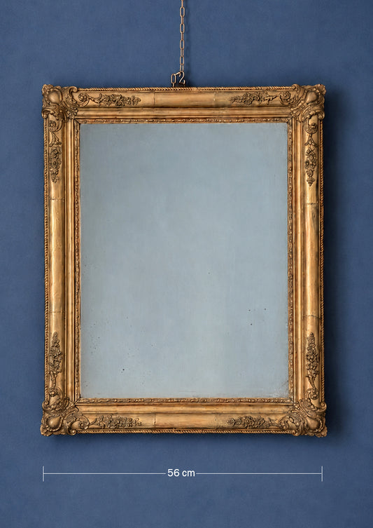 Specchio francese Napoleone III in legno e stucco dorato | XIX secolo